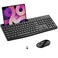 Acebaff Wireless Keyboard and Mouse Combo 24G Quiet Wireless Computer Keyboard with Phone Tablet Holder Silent Mouse 11 Shortcut KeysCompatible with PCMacBookWindows