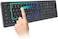 Clevetura CLVX 1 Windows Touch On Keys Gestures AI Keyboard Bluetooth USBC Low Profile Silent Scissor Keys Interactive RGB Aluminum Chassis Compatible with WindowsLinuxAndroid