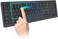 Clevetura CLVX 1 Windows Touch On Keys Gestures AI Keyboard Bluetooth USBC Low Profile Silent Scissor Keys Interactive RGB Aluminum Chassis Compatible with WindowsLinuxAndroid