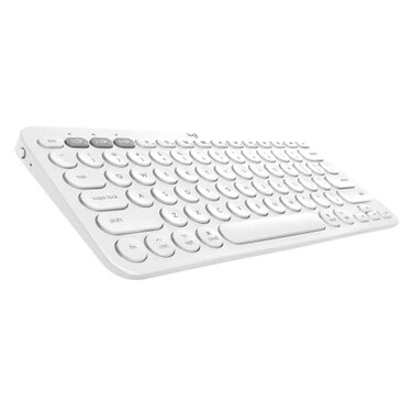 Logitech K380 MultiDevice Wireless Bluetooth Keyboard for Mac Off White Renewed