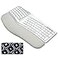 Macally Bluetooth Ergonomic Keyboard Wireless Split Keyboard Carpal Tunnel Comfort Ergo Rechargeable Split Wrist Key Board Backlit Apple 100 Key Layout for MacBook ProAir iMac