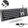 Macally Wired Keyboard for Mac with USB Hub 2X USBA 1x USBC Compatible Backlit Apple Keyboard with Dual Interface Auto OS Detection for Mac MacBook ProAir iMac PC Android iPad iOS