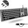 Macally Wired Keyboard for Mac with USB Hub 2X USBA 1x USBC Compatible Backlit Apple Keyboard with Dual Interface Auto OS Detection for Mac MacBook ProAir iMac PC Android iPad iOS