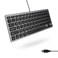 Macally Small USB Wired Keyboard for Mac and Windows 78 Scissor Keys 13 Shortcut Compatible Apple Keyboard Mini Compact USB Computer Keyboard That Saves Space and Looks Great Space Grey