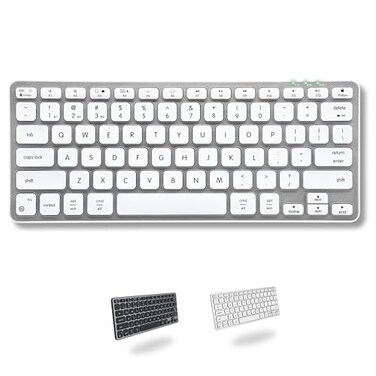 Macally Compact Backlit Bluetooth Keyboard for Mac SpaceSaving Rechargeable MultiDevice Compatible Apple Wireless Keyboard for MacBook ProAir iMac Mac mini