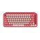 Logitech POP Keys Mechanical Wireless Keyboard with Customizable Emoji Keys Durable Compact Design Bluetooth or USB Connectivity MultiDevice OS Compatible Heartbreaker Rose