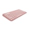 Logitech Pebble Keys 2 K380s MultiDevice Bluetooth Wireless Keyboard with Customizable Shortcuts Slim and Portable EasySwitch for Windows macOS iPadOS Android Chrome OS Tonal Rose