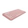 Logitech Pebble Keys 2 K380s MultiDevice Bluetooth Wireless Keyboard with Customizable Shortcuts Slim and Portable EasySwitch for Windows macOS iPadOS Android Chrome OS Tonal Rose