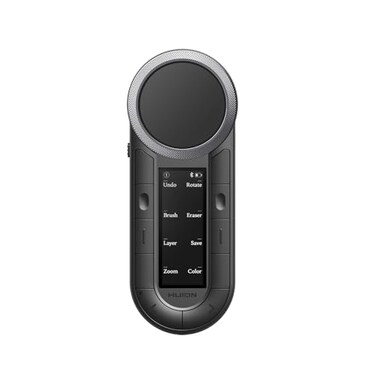 HUION Keydial Remote Bluetooth Programmable Keypad with Dual Dials 60 Customized Keys OLED Display Macro Keypad Work with PC Mac Mobile OneHand Shortcut Keyboard for Drawing Tablet Laptops