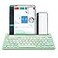 HUO JI Wireless Keyboard MultiDevice Bluetooth and 24G Dual Mode for iPad Switch to 3 Devices for Cellphone Tablet PC Smart TV MacBook iOS Android Windows Green