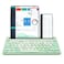 HUO JI Wireless Keyboard MultiDevice Bluetooth and 24G Dual Mode for iPad Switch to 3 Devices for Cellphone Tablet PC Smart TV MacBook iOS Android Windows Green