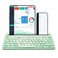 HUO JI Wireless Keyboard MultiDevice Bluetooth and 24G Dual Mode for iPad Switch to 3 Devices for Cellphone Tablet PC Smart TV MacBook iOS Android Windows Green