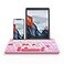 HUO JI Wireless Keyboard MultiDevice Bluetooth and 24G Dual Mode for iPad Switch to 3 Devices for Tablet iPhone PC Smart TV Cellphone iOS Android Windows Pink
