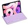 Macally Small Wireless Bluetooth Keyboard for iPad miniAirPro iPhone Tablet and Phone 78 Key iPad Keyboard with Builtin Stand Universal Compatible Multi Device Purple