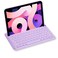 Macally Small Wireless Bluetooth Keyboard for iPad miniAirPro iPhone Tablet and Phone 78 Key iPad Keyboard with Builtin Stand Universal Compatible Multi Device Purple