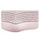 Nulea Wireless Ergonomic Keyboard Split Keyboard with Cushioned Wrist Rest Bluetooth and USB Connectivity USBC Rechargeable Compatible with Windows Mac Grey Pink