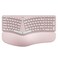 Nulea Wireless Ergonomic Keyboard Split Keyboard with Cushioned Wrist Rest Bluetooth and USB Connectivity USBC Rechargeable Compatible with Windows Mac Grey Pink