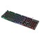 MANHATTAN RGB LED USB Gaming Keyboard Full Size Rainbow Backlight SpillResistant Quiet Keystrokes 12 Multimedia Function Keys for Computer PC Desktop Gamer 180603