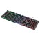MANHATTAN RGB LED USB Gaming Keyboard Full Size Rainbow Backlight SpillResistant Quiet Keystrokes 12 Multimedia Function Keys for Computer PC Desktop Gamer 180603