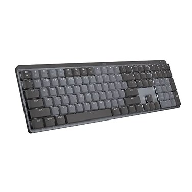 Logitech MX Mechanical Wireless Illuminated Performance Keyboard Linear Switches Backlit Keys Bluetooth USBC macOS Windows Linux iOS Android Metal