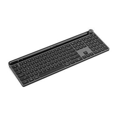JLab Epic Wireless Keyboard Bluetooth 52 USB Dongle MultiDevice Backlit 108 Keys Black