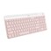 Logitech K585 MultiDevice Slim Wireless Keyboard Builtin Cradle for Device for Laptop Tablet Desktop Smartphone WinMac BluetoothReceiver Compact Easy Switch 24 Month Battery Rose