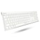 Macally Wireless Bluetooth Keyboard for Mac Compatible Apple Keyboard or MacBook ProAir iMac MultiDevice Up to 3 Devices with 110 Keys 20 Shortcuts Numeric Keypad and Rechargeable White