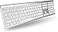 Macally Wireless Bluetooth Keyboard for Mac Compatible Apple Keyboard or MacBook ProAir iMac MultiDevice Up to 3 Devices with 110 Keys 20 Shortcuts Numeric Keypad and Rechargeable Silver
