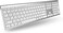 Macally Wireless Bluetooth Keyboard for Mac Compatible Apple Keyboard or MacBook ProAir iMac MultiDevice Up to 3 Devices with 110 Keys 20 Shortcuts Numeric Keypad and Rechargeable Silver