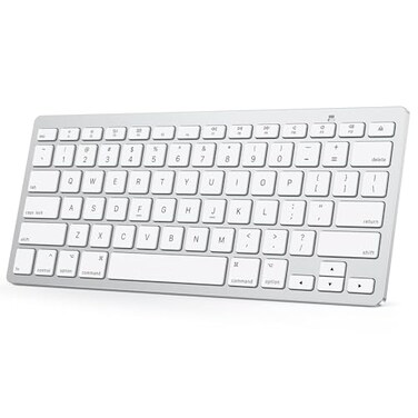 OMOTON Bluetooth Keyboard Compatible with Mac ONLY Compact Wireless Keyboard Compatible with MacBook ProAir iMac Mac miniPro Silver