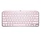 Logitech MX Keys Mini Minimalist Wireless Illuminated Keyboard Compact Bluetooth Backlit USBC Compatible with Apple macOS iOS Windows Linux Android Metal Build Rose