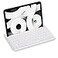 Macally Bluetooth Keyboard for Tablet Wireless Keyboard for iPad miniAirMini iPhone MultiDevice Builtin Stand Rechargeable Easy to Use and Cute Portable White