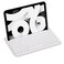 Macally Bluetooth Keyboard for Tablet Wireless Keyboard for iPad miniAirMini iPhone MultiDevice Builtin Stand Rechargeable Easy to Use and Cute Portable White
