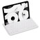 Macally Bluetooth Keyboard for Tablet Wireless Keyboard for iPad miniAirMini iPhone MultiDevice Builtin Stand Rechargeable Easy to Use and Cute Portable White