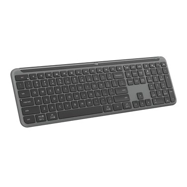 Logitech Signature Slim K950 Wireless Keyboard Sleek Design Switch Typing Between Devices Quiet Typing Bluetooth MultiOS Windows Mac Chrome Graphite