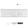 Macally Ultra Slim USB Wired Computer Keyboard Compatible Apple Keyboard or Windows Full Size with 20 Mac Keyboard Keys with Numeric Keypad Silver Aluminum Finish