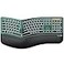 ProtoArc Backlit Bluetooth Ergonomic Keyboard EK01 Plus Full Size Wireless Split Keyboard with Dual Bluetooth and USB Cushioned Wrist Rest Rechargeable Compatible with WindowsMacAndroid Green