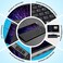 BQAA RGB Keyboard Builtin 126 inches Touchscreen Monitor UltraSlim Aluminum Compact 98 Keys Computer Split Screen Keyboard 1920515P HD IPS 2 USBTypeC for WindowsMacAndroid