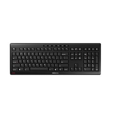 Cherry Stream Keyboard Wireless Cordless Keyboard 24 GHz Connection Whisper Quiet Keys Slim Design BatteryPowered SX Scissor Switches QWERTY Black