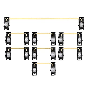 KPREPUBLIC EG Everglide Panda Stabilizer Gold Plated Plate Mounted Black White Stabilizer for Custom Mechanical Keyboard Plate IK75 YC66 Zeeyoo 68 YC96 Womier EG Panda for 104 x1