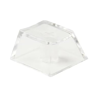 Elacgap Blank Crystal Transparent Keycaps PC Material 1U Cherry Profile R4 Keycap for MX switches Mechanical Keyboard Backlit Cherry Transparent 20pcs