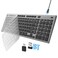 FENIFOX Wireless Keyboard Bluetooth 24G USB USBC Rechargeable Silent Ultra Quiet Low Profile Compact Full Size with Number Pad Soft Multi Device for Mac MacBook Windows PC Black Grey