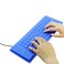 Sunffice Foldable Silicone Keyboard USB Wired 85 Keys Waterproof Rollup Silent Typing Soft Touch Keyboard for PC Notebook LaptopBlue
