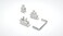 GATERON Plate Mounted V2 Stabilizer for 60 Mechanical Keyboard Satellite Switch 7U 625U 2UWhite
