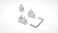 GATERON Plate Mounted V2 Stabilizer for 60 Mechanical Keyboard Satellite Switch 7U 625U 2UWhite