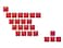 Geeky Rubberized Keycap Set Double Shot Translucent ABS TPR OEM Profile for Mechanical Gaming Keyboard Red 23 Keys