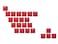 Geeky Rubberized Keycap Set Double Shot Translucent ABS TPR OEM Profile for Mechanical Gaming Keyboard Red 23 Keys