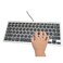 iKKEGOL Mini USB Slim Wired 78 Key Small Super Thin Compact Keyboard for Desktop Laptop PC Win 7 Mac Black with Silver