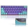 IOAOI PBT Keycaps 61 OEM Profile Keycaps for Cherry MX Switches GH60 RK61 ALT61 Annie Mechanical Keyboards with Key Puller Purple Cyan