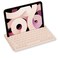 Macally Bluetooth Keyboard for Tablet Wireless Keyboard for iPad miniProAir iPhone MultiDevice Builtin Stand Portable Rechargeable Boba Brown